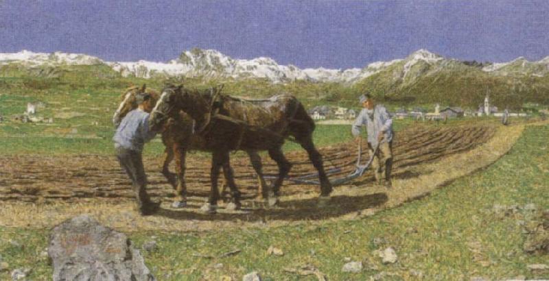 Giovanni Segantini Ploughing china oil painting image